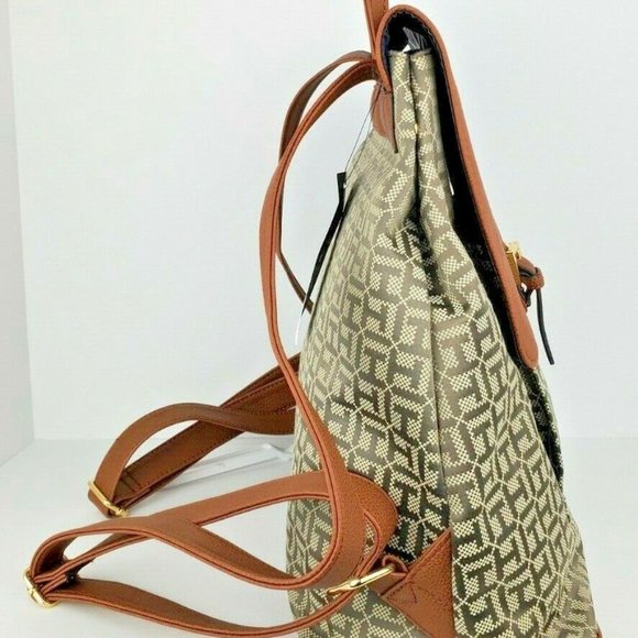 Tommy Hilfiger Brown Large Backpack Jacquard Signa - Picture 3 of 13